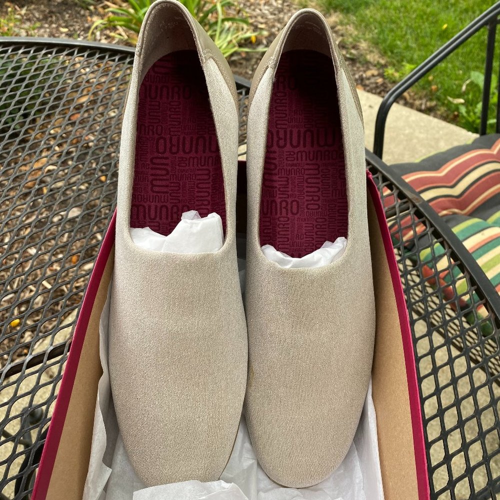 Murno Taupe Stretch Fabric Women's Shoes
